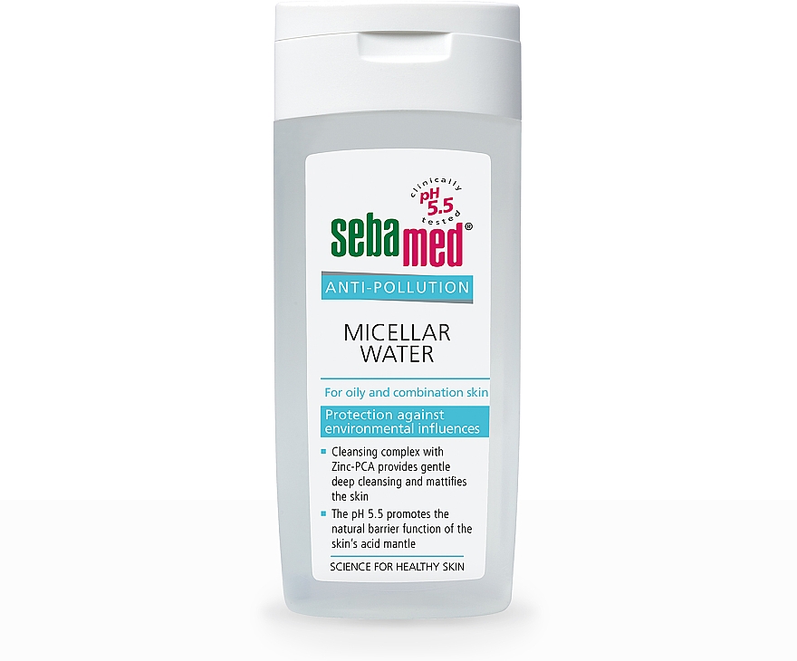 Mizellenwasser für fettige und Mischhaut - Sebamed Anti-Pollution Micellar Water For Oily to Combination Skin — Bild N1