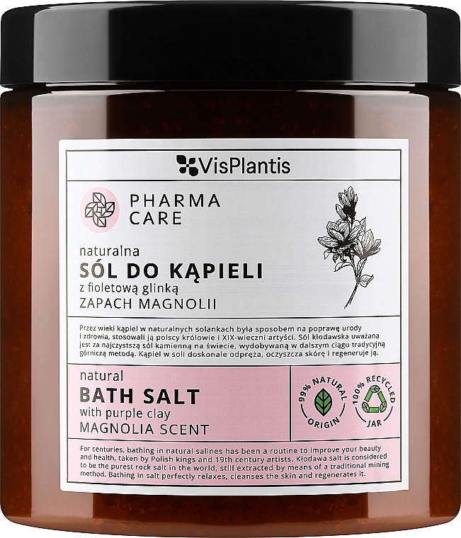 Badesalz mit weißem Ton Magnolie - Vis Plantis Pharma Care Bath Salt Magnolia  — Bild N1