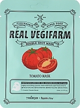 Düfte, Parfümerie und Kosmetik Aufhellende Gesichtsmaske mit Tomatenextrakt - Fortheskin Super Food Real Vegifarm Double Shot Mask Tomato