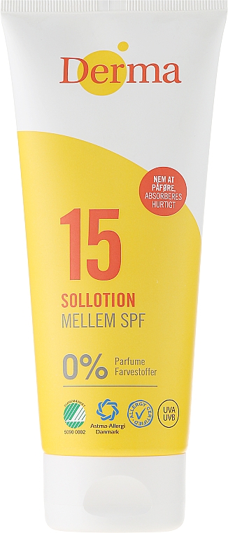Sonnenschutzlotion SPF 15 parfümfrei - Derma Sun Lotion SPF 15 — Bild N1