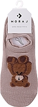 Kurze Damensocken „Bär“, beige - Moraj — Bild N1