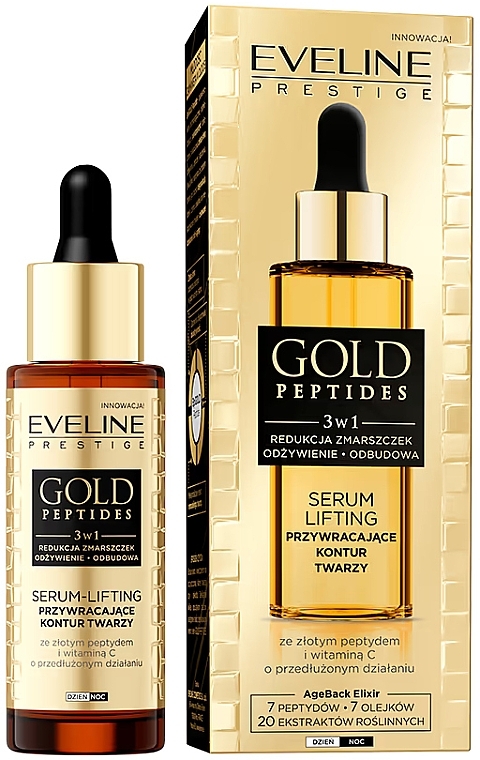 Gesichtsserum - Eveline Cosmetics Gold Peptides Serum-Lifting — Bild N1