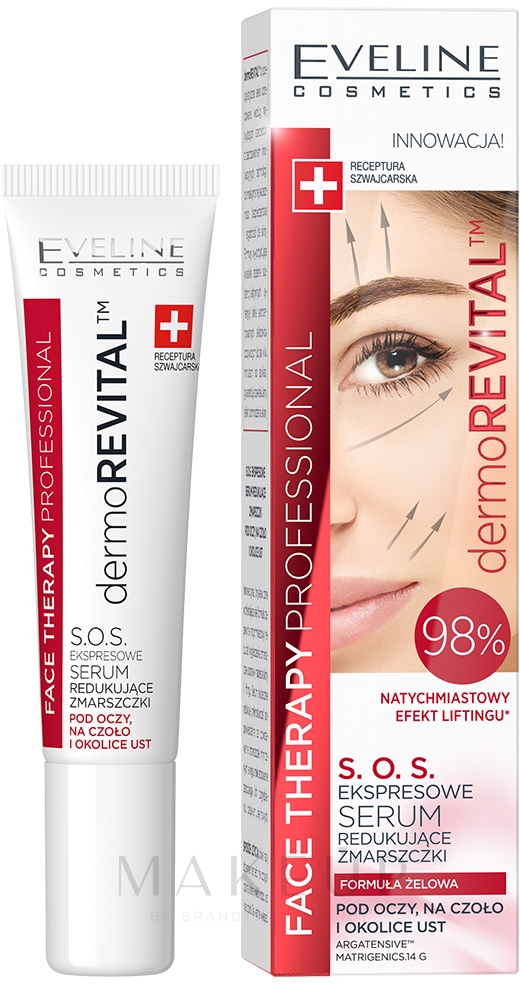 Gesichtsserum mit Lifting-Effekt - Eveline Cosmetics Therapy Professional SOS DermoRevital — Bild 15 ml
