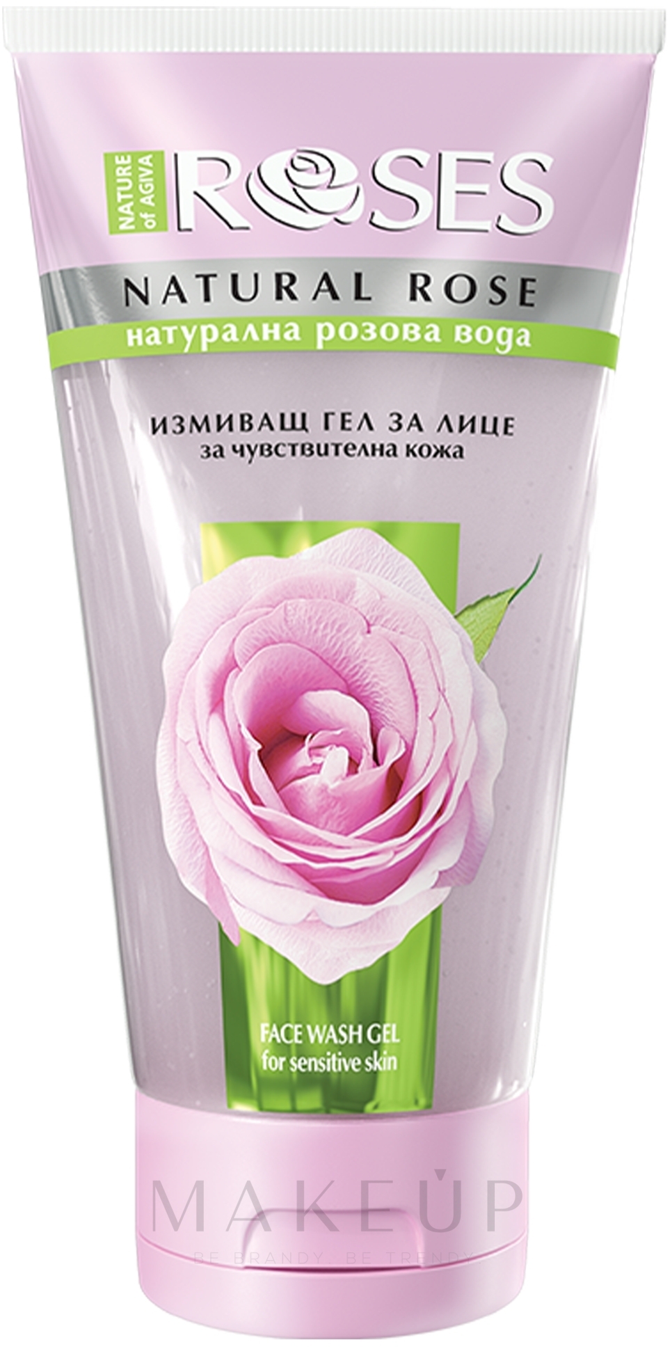 Gesichtswaschgel für empfindliche Haut mit Rosenwasser - Nature of Agiva Roses — Bild 150 ml