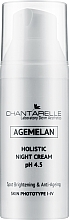 Düfte, Parfümerie und Kosmetik Aufhellende Anti-Aging-Nachtcreme - Chantarelle Agemelan Holistic Night Cream pH 4.5
