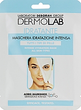 Düfte, Parfümerie und Kosmetik Intensiv feuchtigkeitsspendende Tuchmaske mit Hyaluronsäure - Deborah Dermolab Intense Hydration Mask