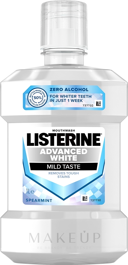 Aufhellende Mundspülung - Listerine Advance White Mild Taste — Bild 1000 ml