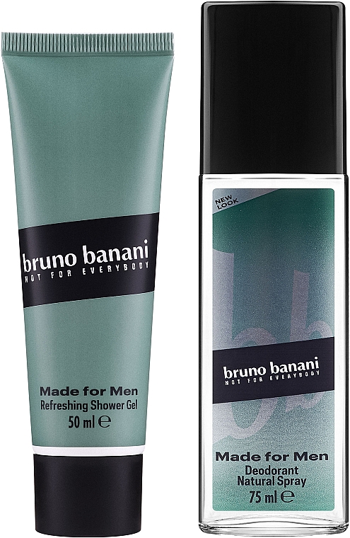 Bruno Banani Made For Men - Duftset (Parfümiertes Körperspray 75ml + Duschgel 50ml) — Bild N2