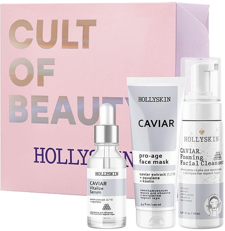 Set - Hollyskin Caviar Intensive Care (mask/100ml + foam/150ml + ser/50ml) — Bild N1