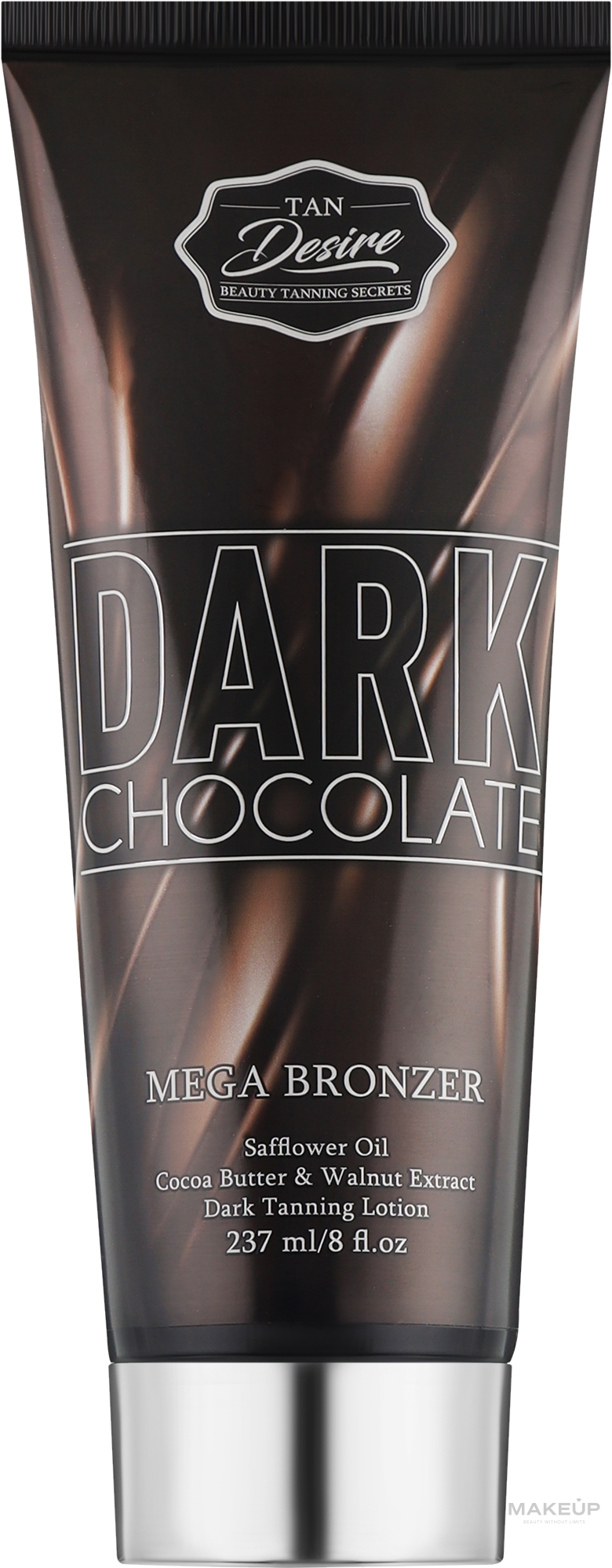 Solariumcreme mit Kakaobutter auf Basis von Kokosmilch - Tan Desire Dark Chocolate Mega Bronzer — Bild 237 ml