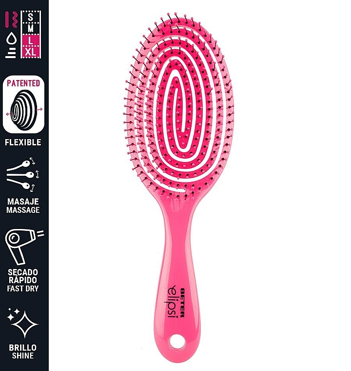 Entwirrbürste für langes Haar rosa - Beter Elipsi Detangling Brush — Bild N4