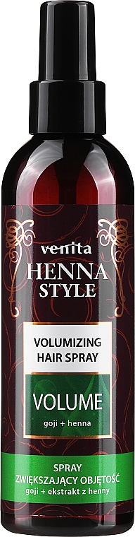 Haarstylingspray für mehr Volumen mit Henna-Extrakt und Goji-Beeren - Venita Henna Style Volumizing Hair Spray — Bild N1