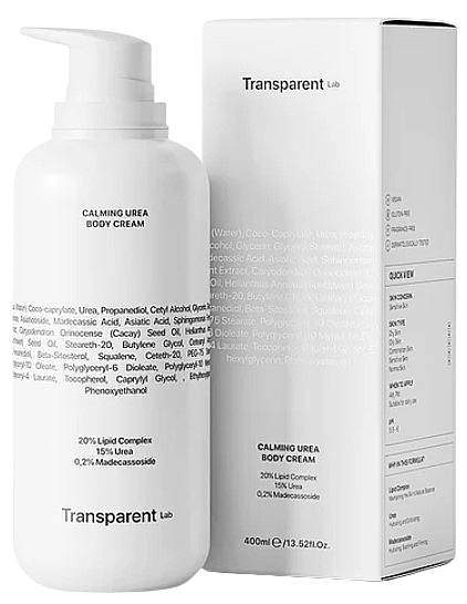 Beruhigende Körpercreme - Transparent Lab Calming Urea Body Cream  — Bild N1