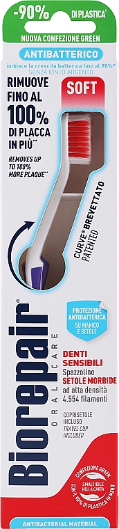 Zahnbürste weich Oral Care Pro violett-weiß - Biorepair Oral Care Pro — Bild N1
