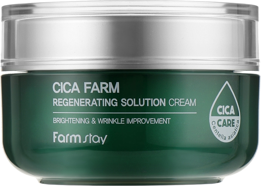Aufhellende und entzündungshemmende Anti-Falten Gesichtscreme mit Centella Asiatica-Extrakt - FarmStay Cica Farm Regenerating Solution Cream — Bild N1