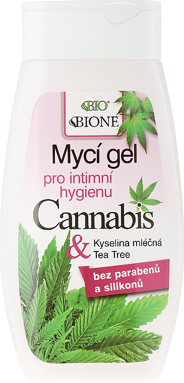 Gel für die Intimhygiene - Bione Cosmetics Cannabis Intimate Lactic Acid and Tea Tree Wash Gel — Bild N1