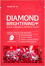 Düfte, Parfümerie und Kosmetik Aufhellende und beruhigende Tuchmaske mit Perlenextrakt und Diamantpulver - Some By Mi Diamond Brightening Calming Glow Luminous Ampoule Mask