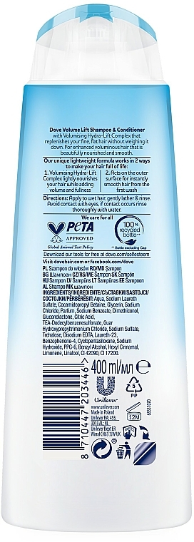 Shampoo für mehr Volumen - Dove Nutritive Solutions Volume Lift Shampoo — Bild N4