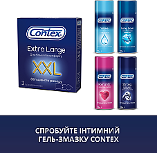 Extra große Latexkondome mit Silikon-Gleitmittel 3 St. - Contex Extra Large — Bild N6