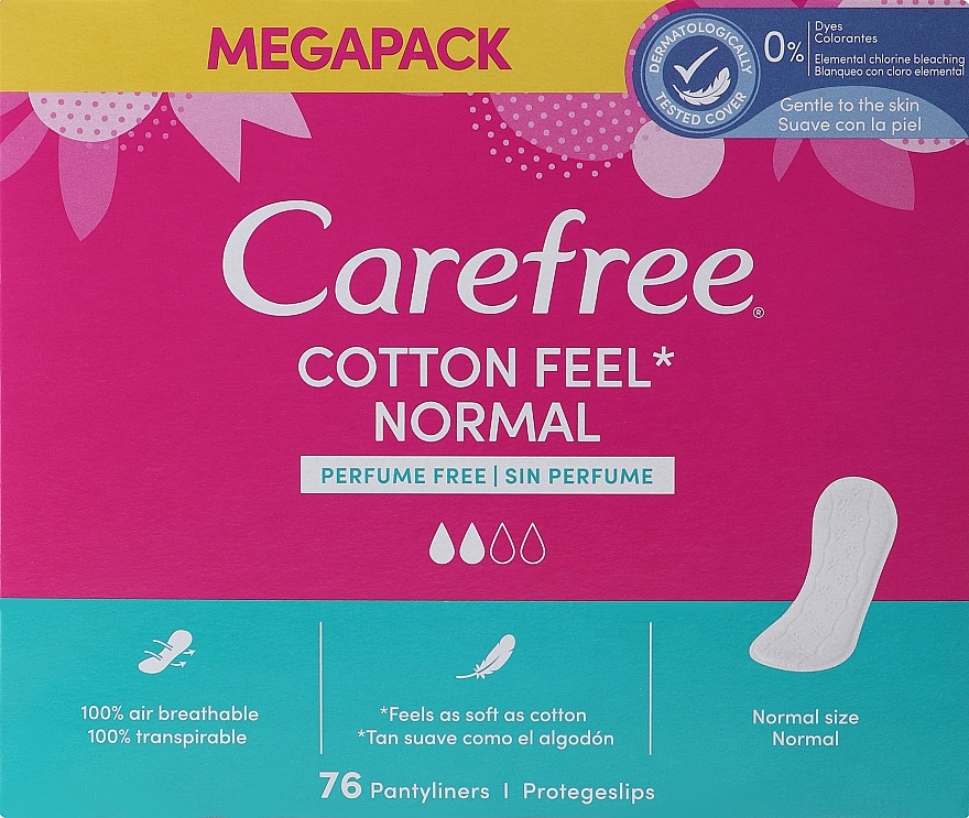 Hygiene-Slipeinlagen 76 St. - Carefree Normal Cotton Fresh — Bild N1