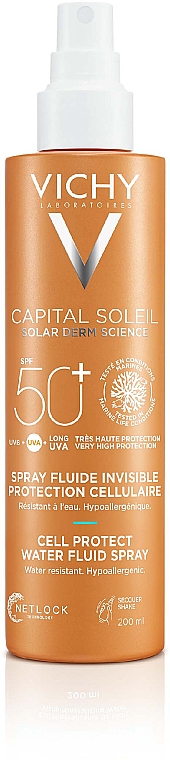 Sonnenschutzspray SPF50+ - Vichy Capital Soleil Solar Derm Science SPF50+ Invisible Fluid Spray — Bild N1