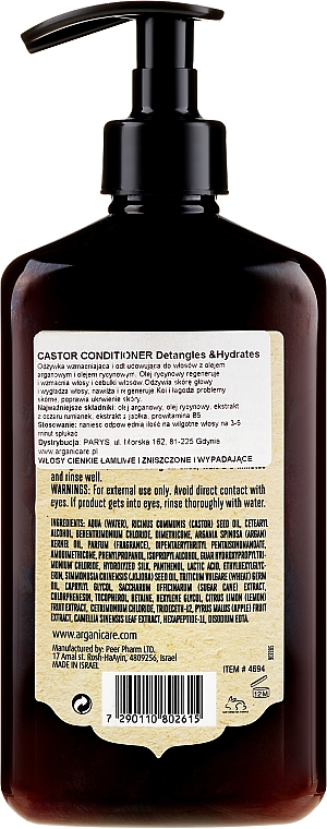 Pflegende Haarspülung zum Haarwachstum mit Rizinusöl - Arganicare Castor Oil Conditioner — Bild N2