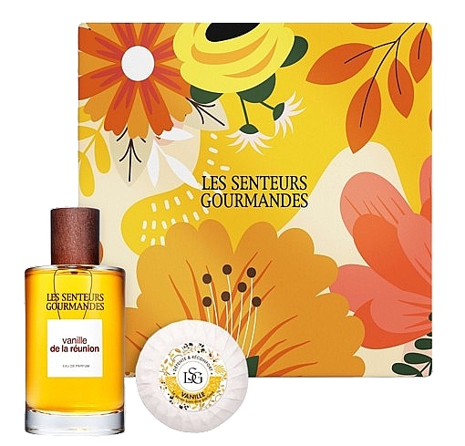 Les Senteurs Gourmandes Vanille De La Reunion  - Duftset (Eau de Parfum 100ml + Seife 70g)  — Bild N1