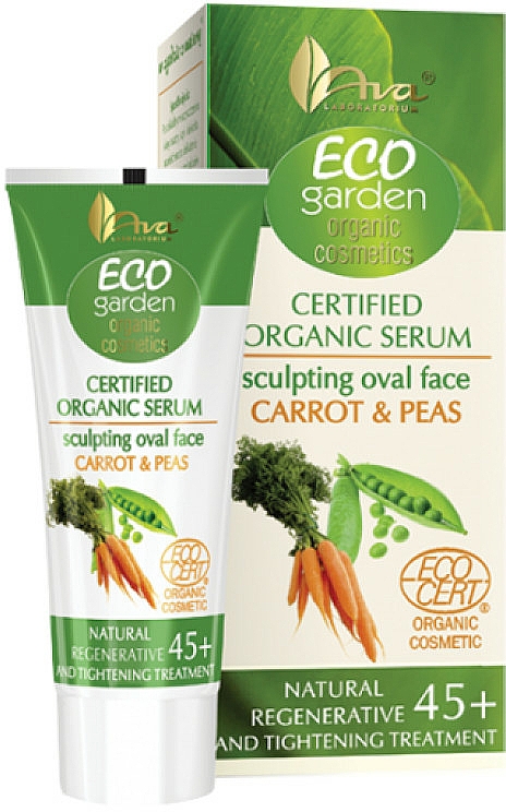 Regenerierendes und straffendes Gesichtsserum mit Möhre und Erbse 45+ - Ava Laboratorium Eco Garden Certified Organic Serum Carrot & Peas — Bild N1