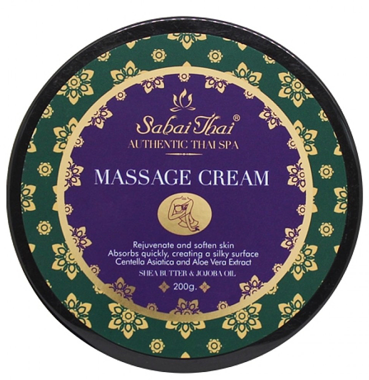 Massagecreme für den Körper mit Reiskleieöl und Aloe Vera - Sabai Thai Jasmine Massage Cream — Bild N1