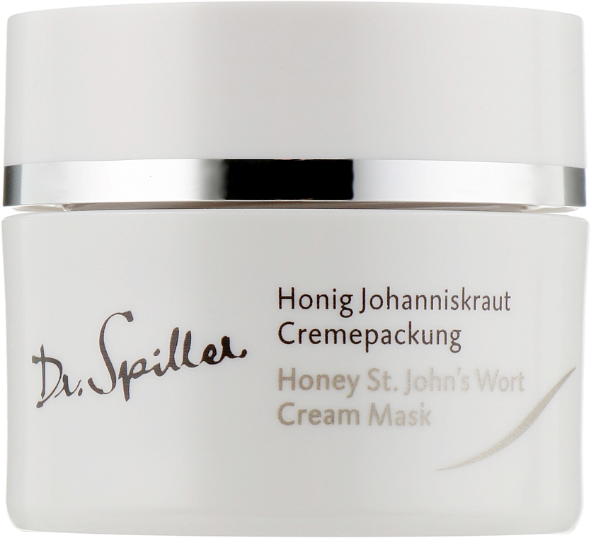 Feuchtigkeitsspendende und beruhigende Gesichtscreme-Maske mit Bisabolol, Johanniskraut- und Traubenkernöl - Dr. Spiller Honey St.John’s Wort Cream Mask — Bild N1