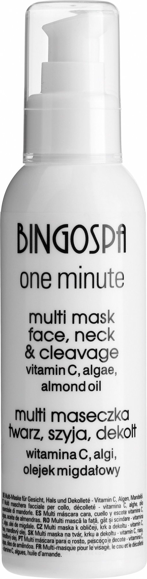 Gesichts-, Hals- und Dekolletemaske mit Vitamin C, Algen und Mandelöl - BingoSpa One Minute Multi Mask — Bild 150 g