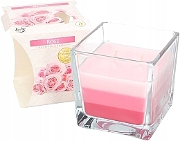 Duftende dreischichtige Kerze im Glas Rose - Bispol Scented Candle Rose — Bild N2