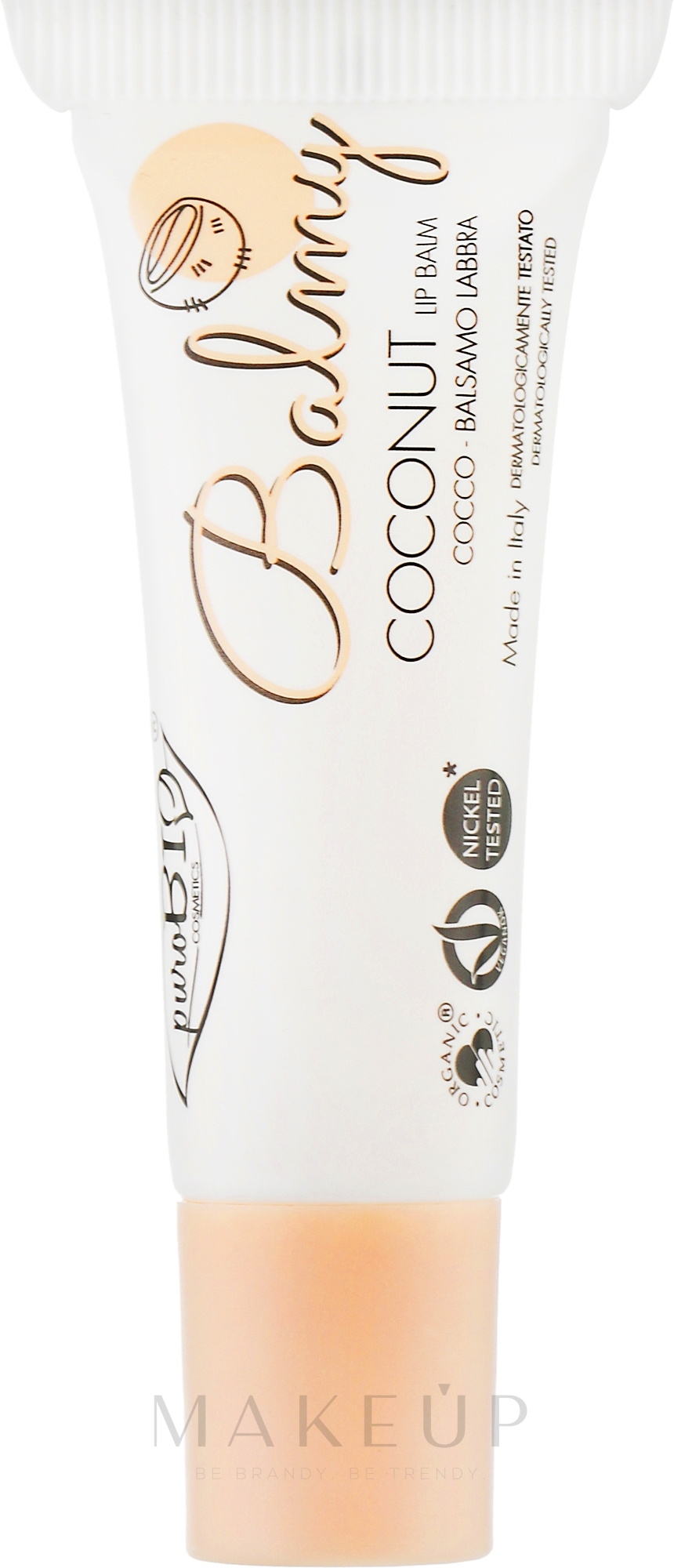 Lippenbalsam Kokosnuss - PuroBio Cosmetics Balmy Lip Balm Coconut — Bild 10 ml