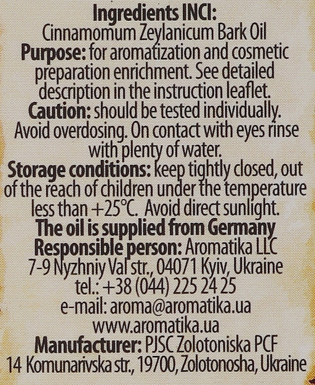 Ätherisches Öl Zimt - Aromatika — Bild N5