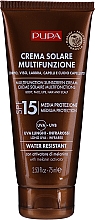 Feuchtigkeitsspendende Sonnenschutzcreme für Körper, Gesicht, Haar und Kopfhaut SPF 15 - Pupa Multifunction Sunscreen Cream — Bild N1