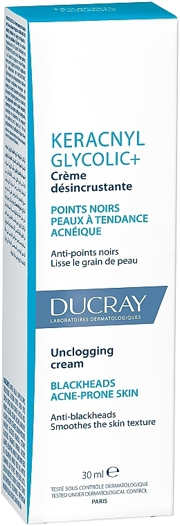 Gesichtscreme mit Glykolsäure gegen Mitesser - Ducray Keracnyl Glycolic + Unclogging Cream — Bild N3