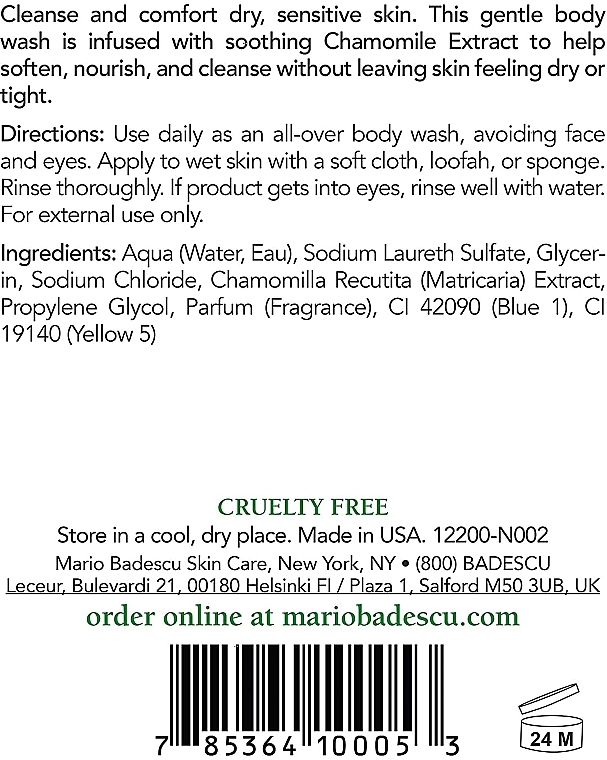 Sanfte beruhigende Flüssigseife mit Azulen - Mario Badescu Azulene Body Soap — Bild N3