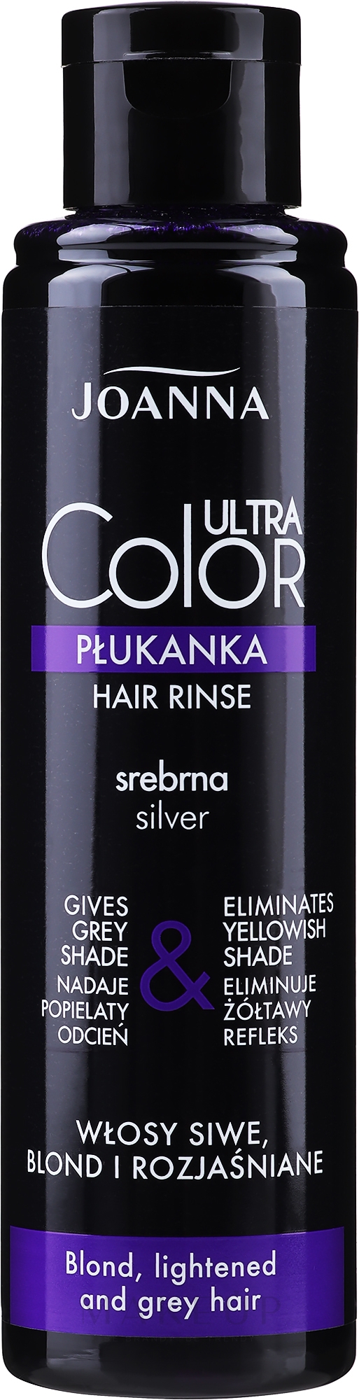 Silberne Tönungsspülung für aufgehelltes, blondes und graues Haar - Joanna Ultra Color System — Bild 150 ml
