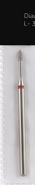 Diamant-Nagelfräser in Tropfenform rot 1,6 mm - Head The Beauty Tools — Bild N1