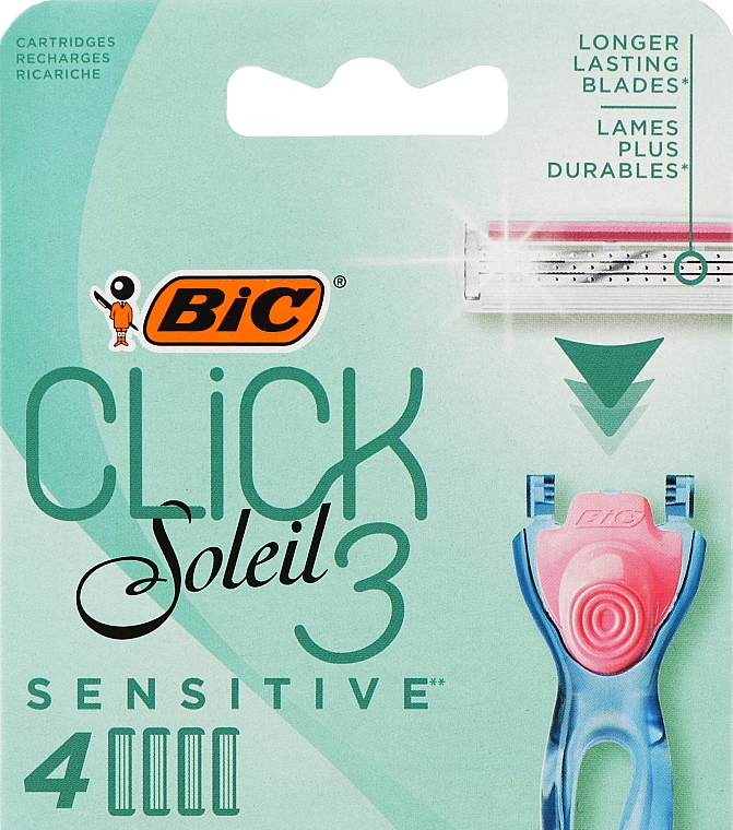 Ersatzklingen 4 St. - Bic Click 3 Soleil Sensitive — Bild N1