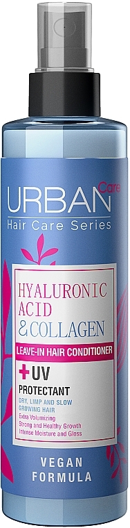 Zweiphasen-Haarspülung mit Hyaluronsäure - Urban Care Hyaluronic Acid & Collagen Leave In Conditioner  — Bild N1