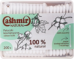 Düfte, Parfümerie und Kosmetik Wattestäbchen 200 St. - Cashmir Natural Cotton Buds (Box)