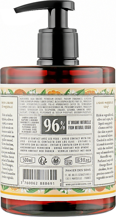 Marseiller Flüssigseife mit Orangenblüte - Panier des Sens Orange Blossom Liquid Marseille Soap — Bild N2