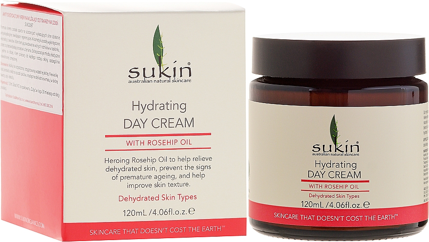 Tägliche feuchtigkeitsspendende Gesichtscreme mit Hagebuttenöl - Sukin Rose Hip Hydrating Day Cream — Bild N4