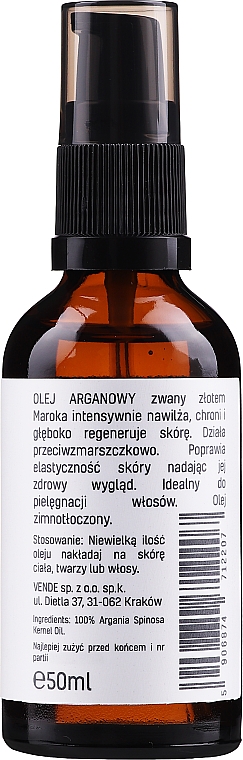 Arganöl für Körper, Gesicht und Haar - NaturalME (mit Pumpenspender) — Bild N2