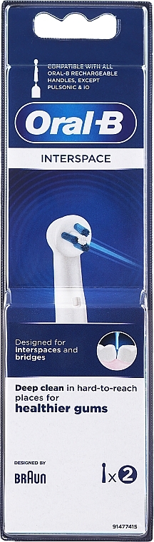 Austauschbare Zahnbürstenköpfe für elektrische Zahnbürste 2 St. IP17-2 - Oral B Interspace — Bild N1