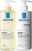 Düfte, Parfümerie und Kosmetik La Roche-Posay Lipikar (Reinigungsöl 400 ml + Körperbalsam 400 ml) - Set für trockene Haut