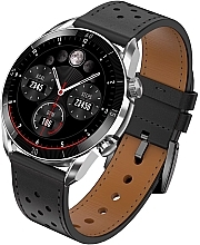 Smartwatch für Herren silbern und schwarzes Armband - Garett Smartwatch V10  — Bild N3
