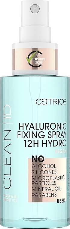 Feuchtigkeitsspendendes Fixierspray mit Hyaluronsäure - Catrice Clean ID Moisturizing Fixing Spray — Bild N1