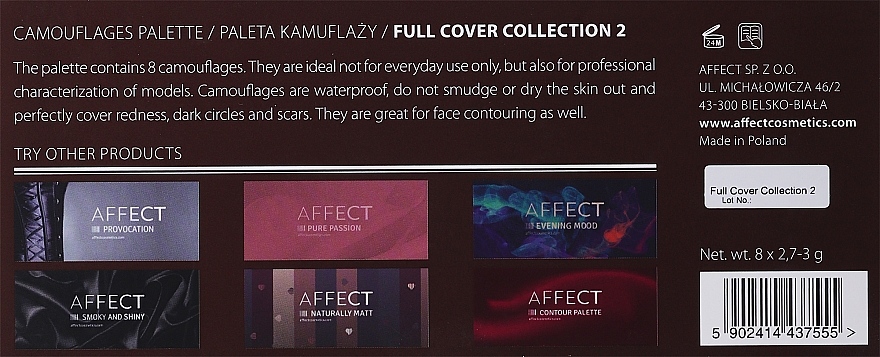 Gesichtsconcealer-Palette - Affect Cosmetics Full Cover Collection 2 — Bild N3